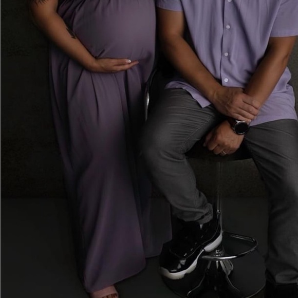 Lavender maternity gown - Picture 7 of 8